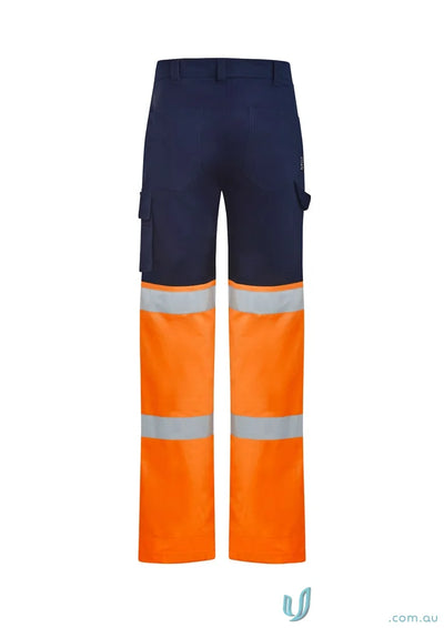 Navy and orange Syzmik Men’s Bio Taped Pant ZP980 stay visible in work settings
