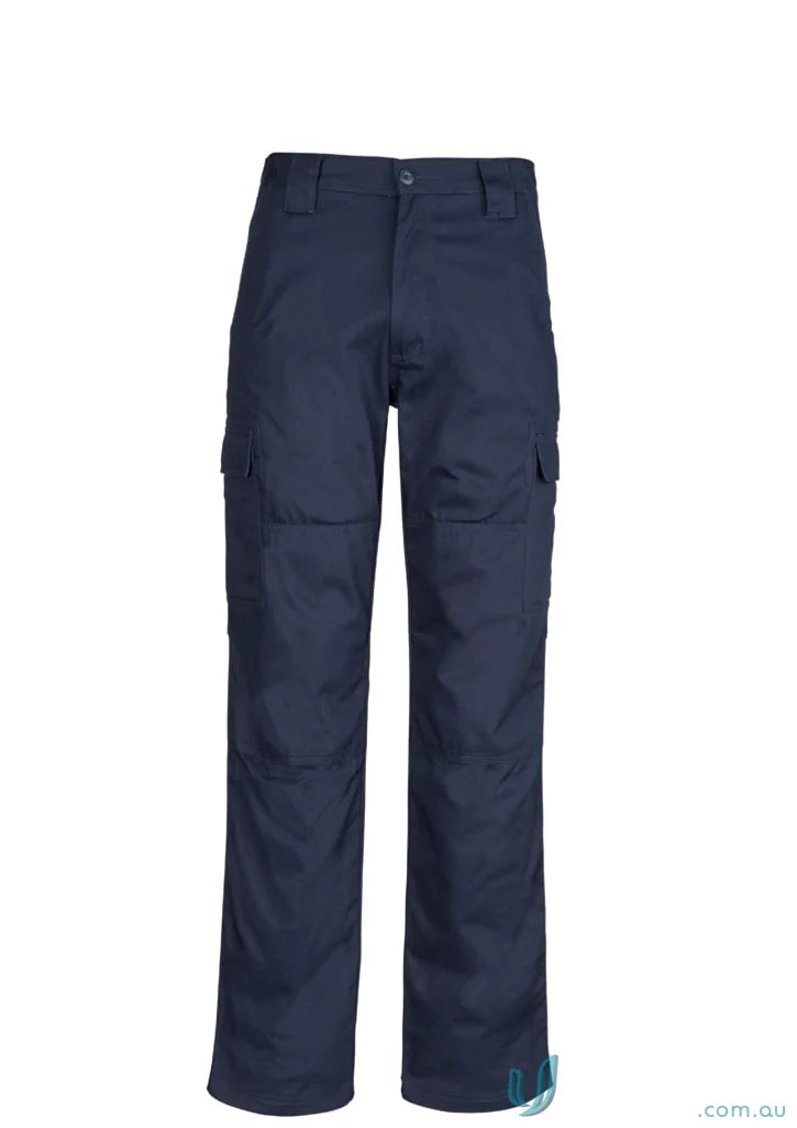 Syzmik Drill Cargo Pant in navy blue, all-day comfort mens midweight drill style