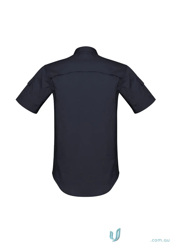 Navy short-sleeved Rugged Cooling SS Shirt by Syzmik Men’s Rugged, model ZW405