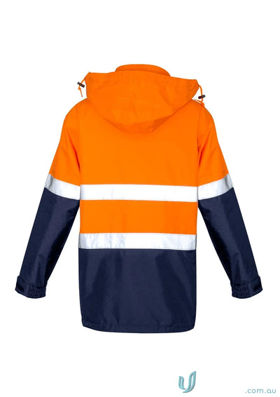Orange and navy Syzmik Ultralight Waterproof Jacket, perfect for outdoor adventures