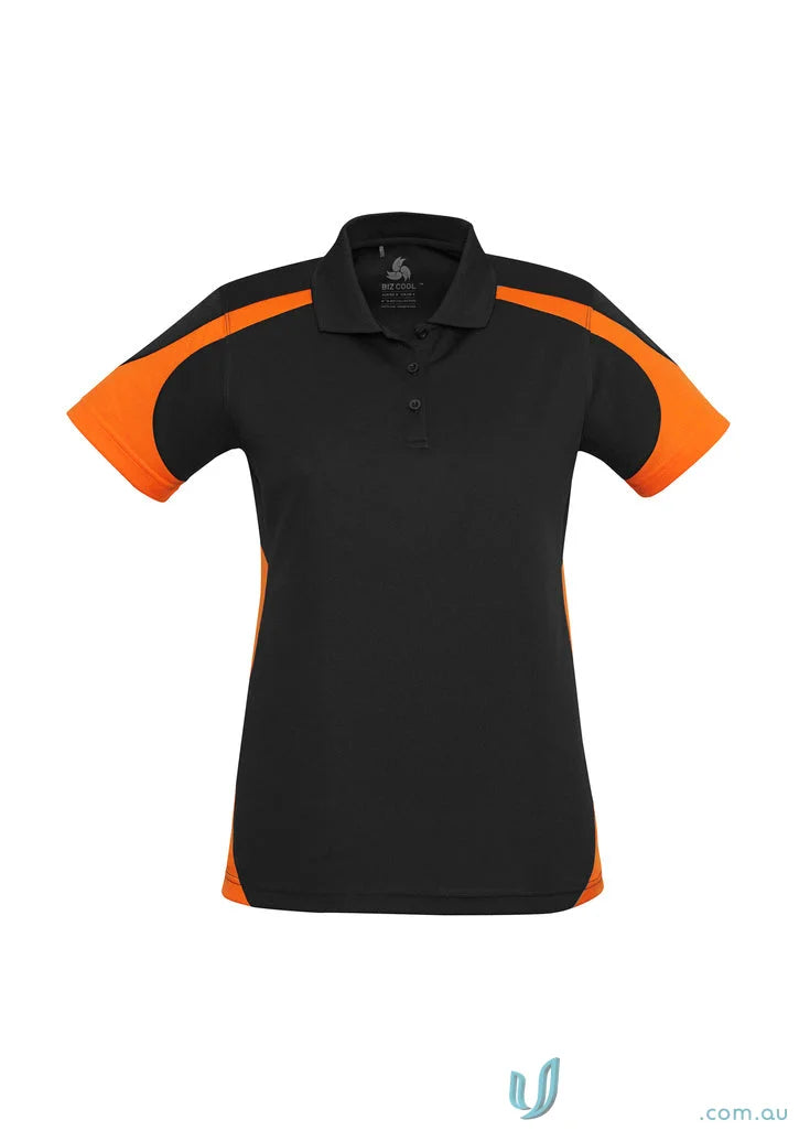 Black and orange Talon Polo from Biz Cool Collection Talon for a stylish look