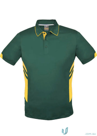 Green and yellow Tasman Polo shirt perfect for uniforms or workwear style
