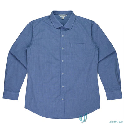 Blue long-sleeved shirt from Toorak L/S Shirt, perfect for uniforms or casual wear