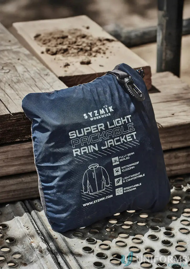 Packable rain jacket in packaging, Unisex Super Light Packable Rain Jacket, ultra-light jacket ZJ260