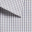 Westgarth gingham easy iron long sleeve shirt black white check fabric
