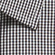 Westgarth Gingham long sleeve shirt black white fabric closeup