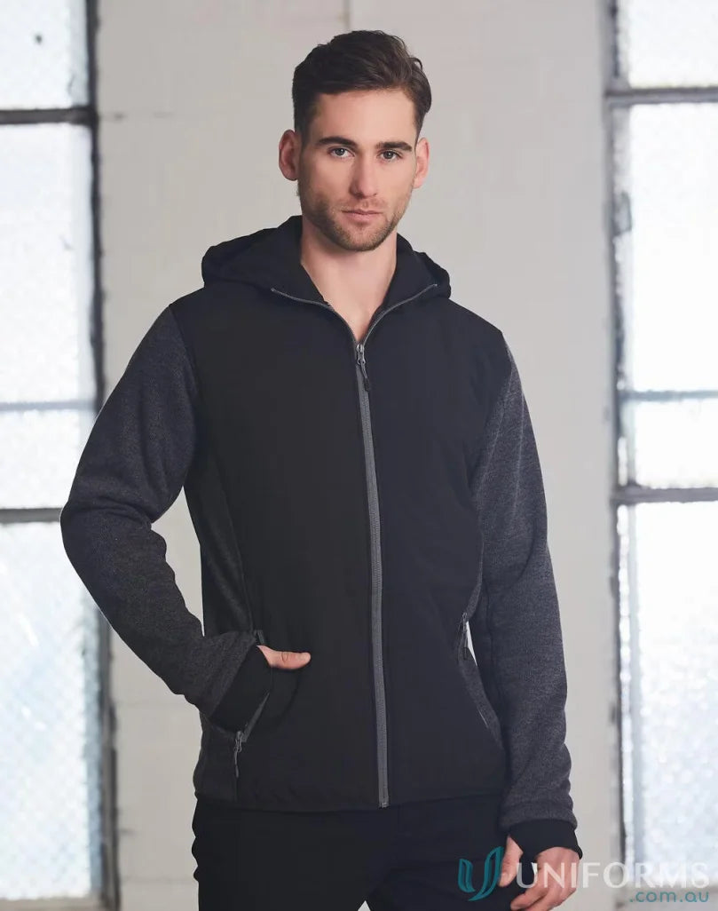 JK43 Bristol Winning Spirit Two-tone hooded zip-up jacket with thumb hole feature
