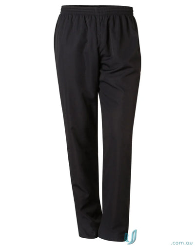 Black elastic waist champion track pant from Winning Spirit Champion line, jk21 unisex style