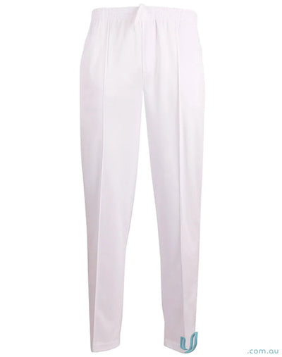 White pleated trousers from Winning Spirit CoolDry Cricket Pants CP29 for comfortable cricket play