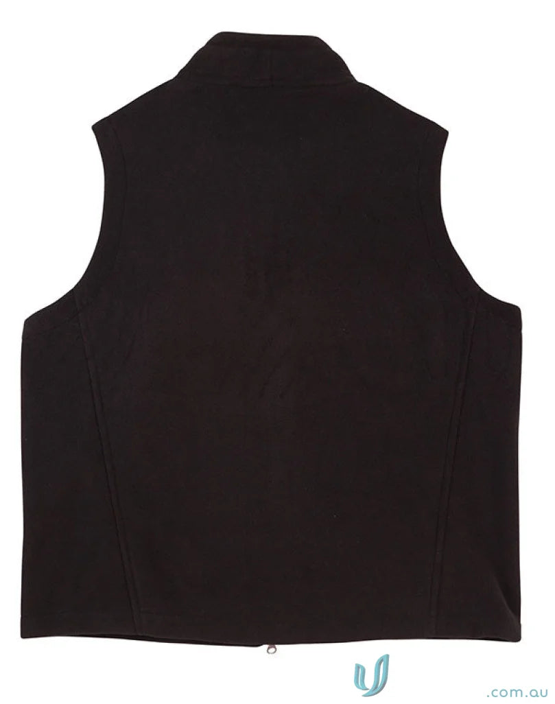 Winning Spirit Kids Micro Bonded Polar Fleece Vest with a stylish black sleeveless vest