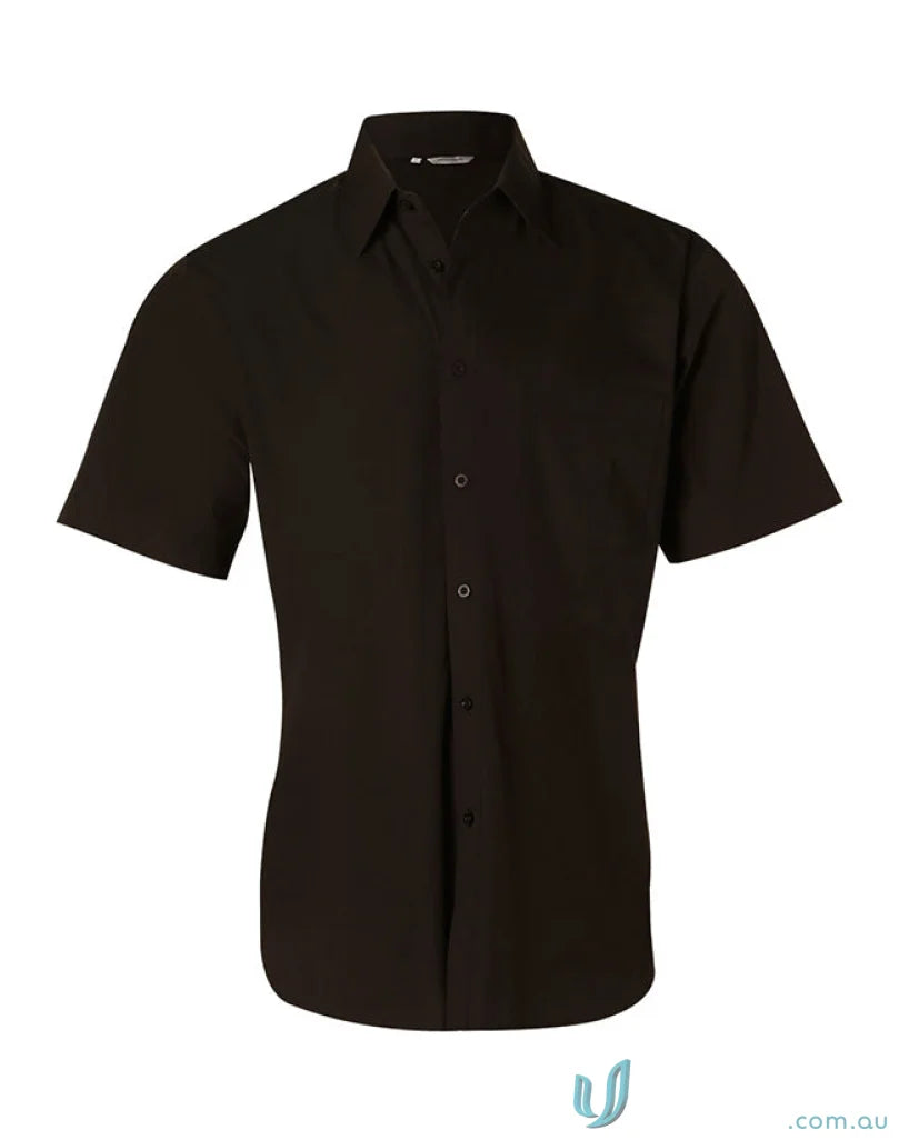Black Black short sleeve shirt from Winning Spirit NanoTech S/S Shirt m7001 mens tech short sleeve