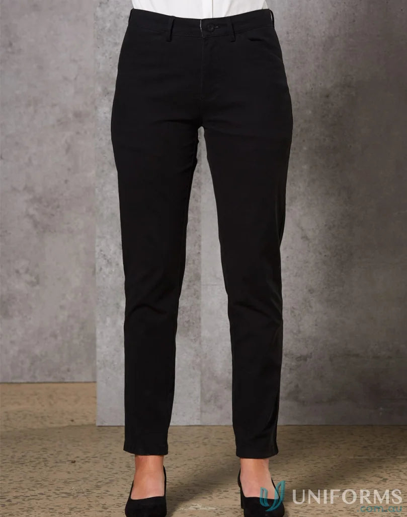 Black slim-fit womens Boston Chino pants chino pants m9390 for stylish look
