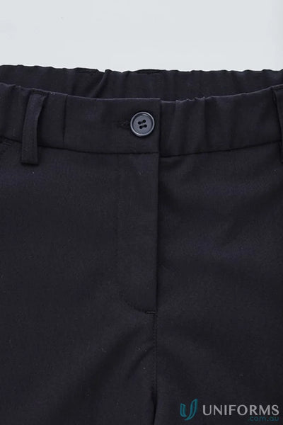 Womens Comfort Waist Slim Leg Pant black trousers with elastic waist for aged care
