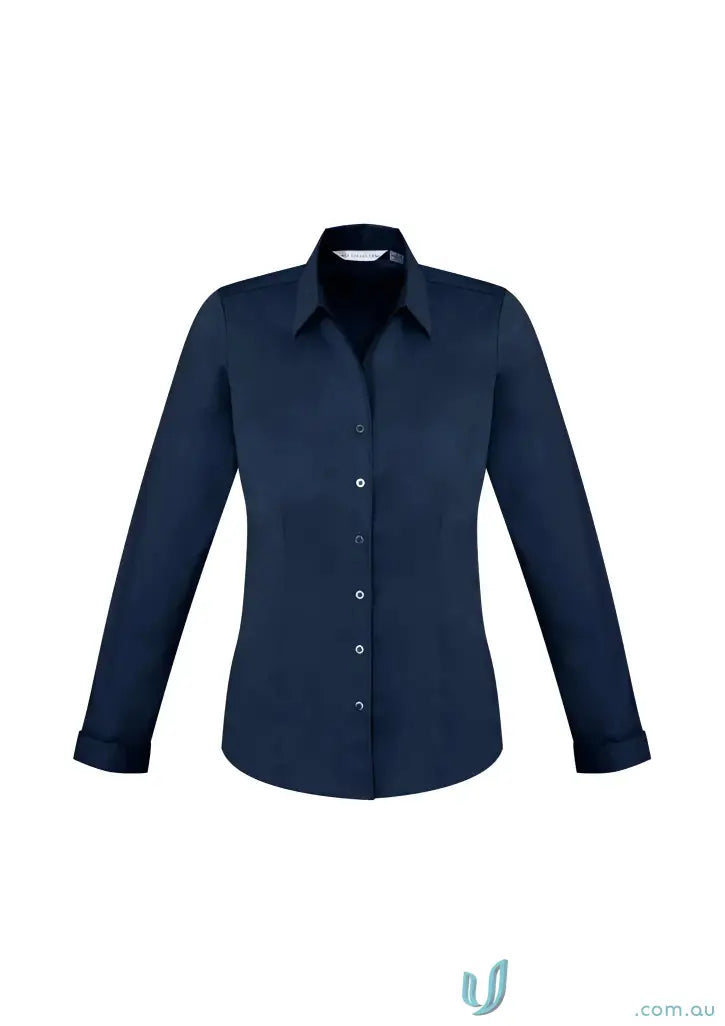Navy blue monaco long women’s biz collection ladies long sleeve shirt for women