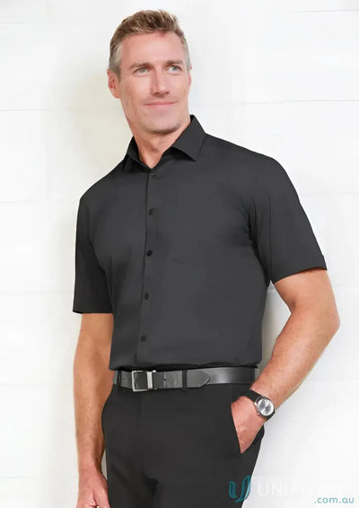 Man in black monaco ss shirt, perfect sleeve shirt offers for YR Mens (EMB) SS Shirt